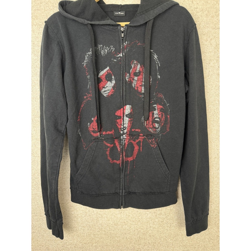 Black Veil Brides Zip Hoodie Faded Black Scene Emo Mall Goth Band Merch Size M